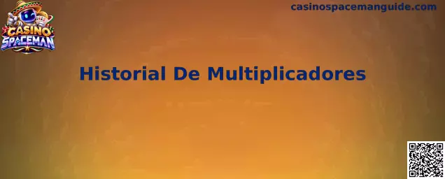 Panel visual de Historial De Multiplicadores de Casino Spaceman